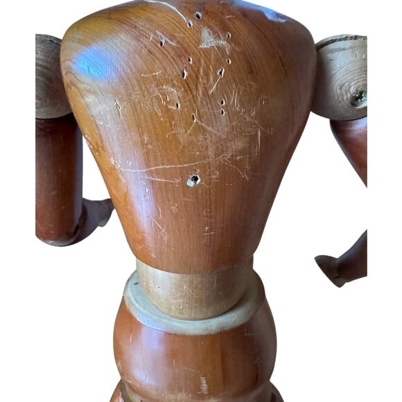 Vintage large wooden articulated artist mannequin - Picture 8 of 9